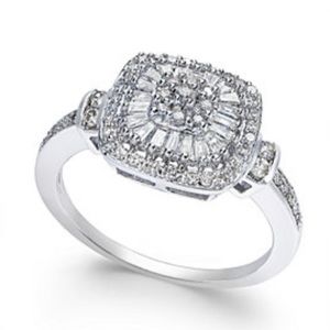 Vintage inspired diamond ring (1/2 ct. t.w.) in 14k white gold